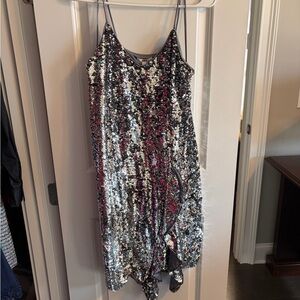 Bar III Silver Sequin Dress